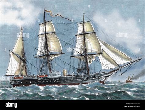 Frigate ship 19th century hi-res stock photography and images - Alamy