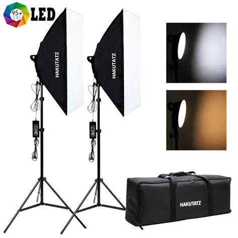 Professional Photography Lighting Kit Dimmable Continuous LED Softbox ...