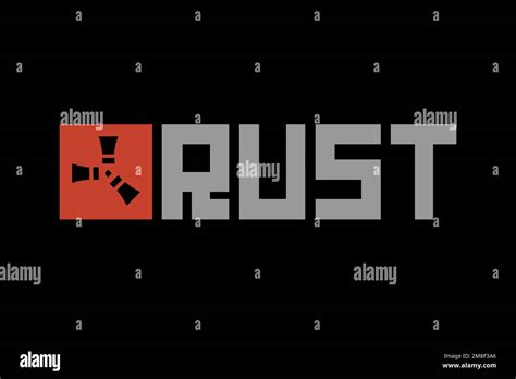 Rust video game, Logo, Black background Stock Photo - Alamy