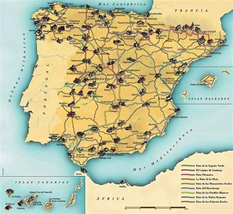 Paradores of Spain - Map and Routes of the Paradores.