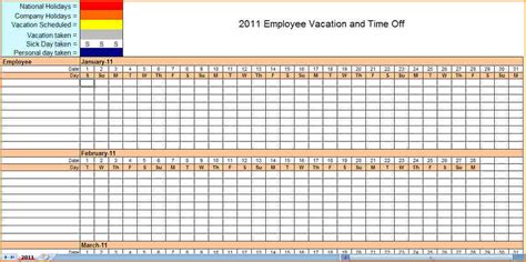 Monthly Employee Schedule Template Excel | task list templates