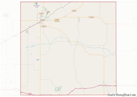 Map of Gray County, Texas - Thong Thai Real