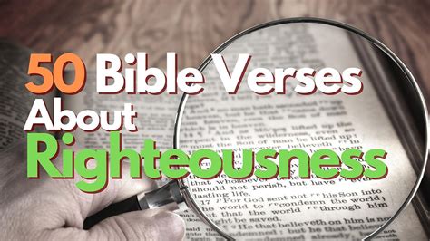 50 Bible Verses About Righteousness