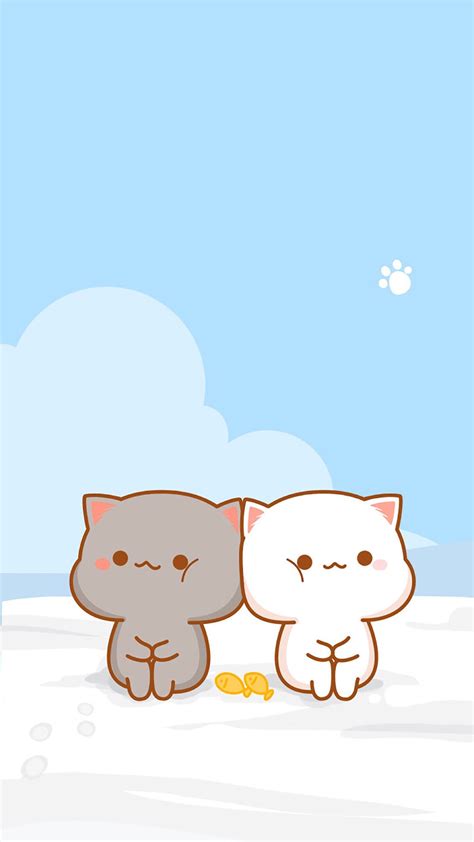 Wallpaper Kucing Kartun - 1600x2844 - Download HD Wallpaper - WallpaperTip