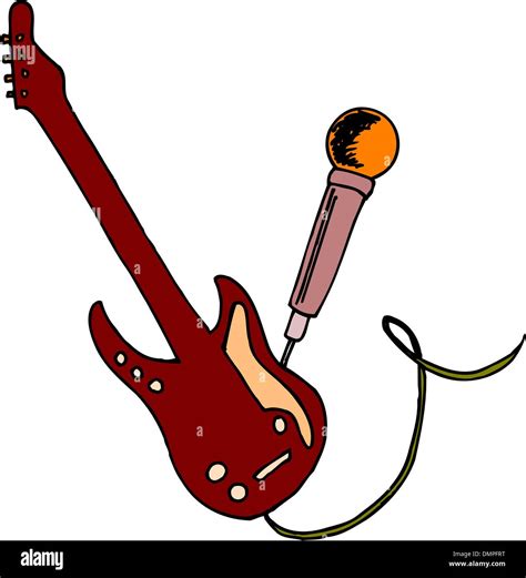 Guitar and microphone Stock Vector Image & Art - Alamy