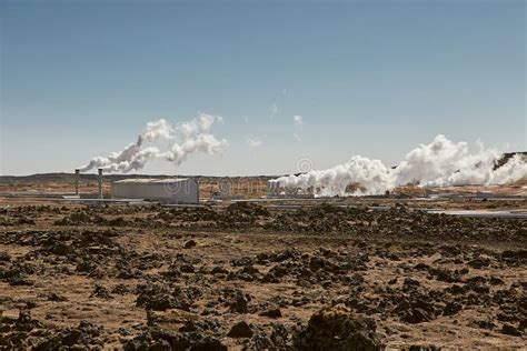 Geothermal power plant stock image. Image of industry - 143559679