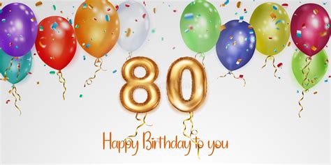 80 Birthday Balloons Stock Illustrations – 134 80 Birthday Balloons ...