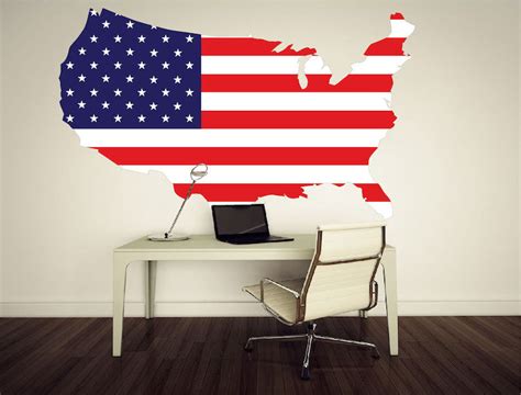 American Flag Wall Decal Patriotic Wall Decor Large US Flag Stickers ...