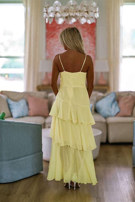 Belle Maxi Dress - Yellow - H&O