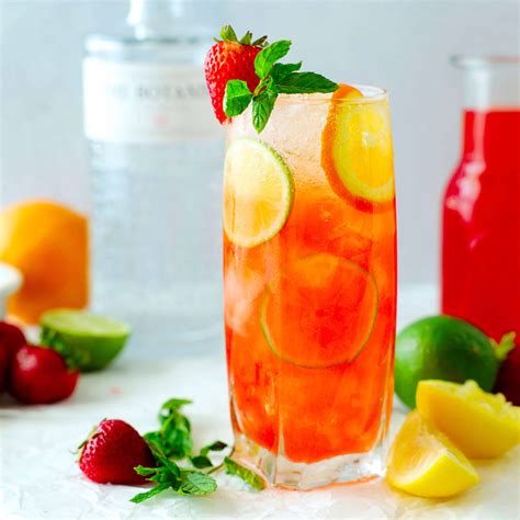 Gin Spritzer (Strawberry Gin Cocktail) - The Anthony Kitchen