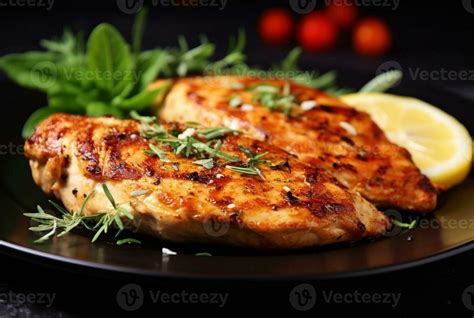 delicious grilled chicken fillet. generative ai 30453780 Stock Photo at ...