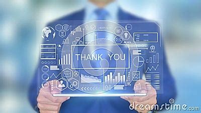 Thank You, Businessman with Hologram Concept Stock Footage - Video of ...