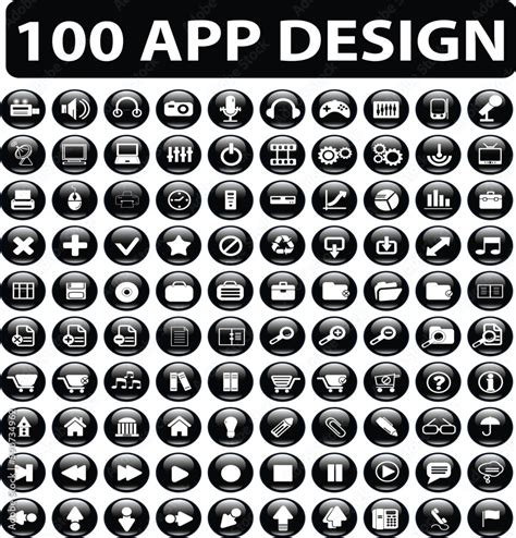 black and white web and mobile App icons | Big collection of minimalist ...