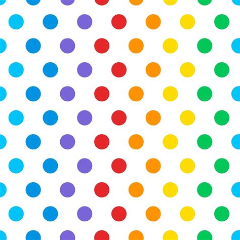 Rainbow Polka Dots Background