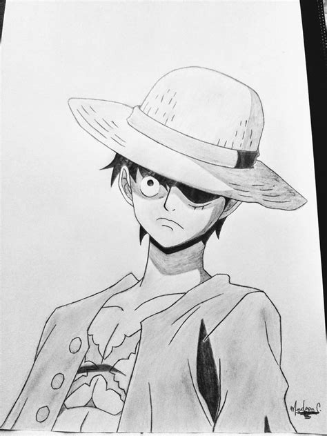 One Piece Luffy Hat Drawing