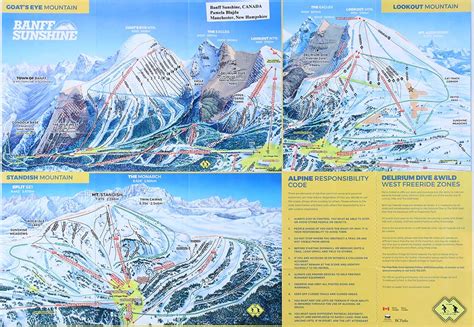 Banff Sunshine Ski Area Trail Map