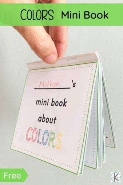 FREE Printable Color Mini Book for Kids