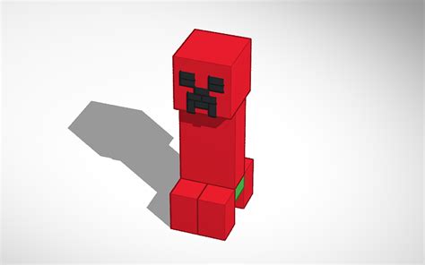 3D design Red Creeper Minecraft - Tinkercad