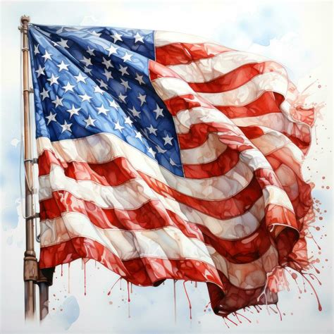 Watercolor American flag 30729077 Stock Photo at Vecteezy