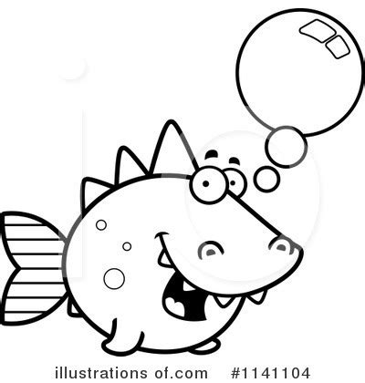 Dinosaur Fish Clipart #1108357 - Illustration by Cory Thoman