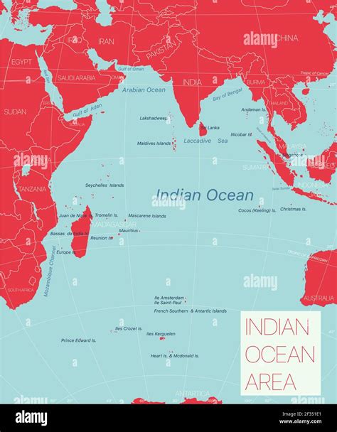 Indian Ocean Islands Map