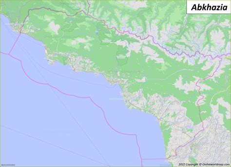 Detailed map of Abkhazia - Ontheworldmap.com