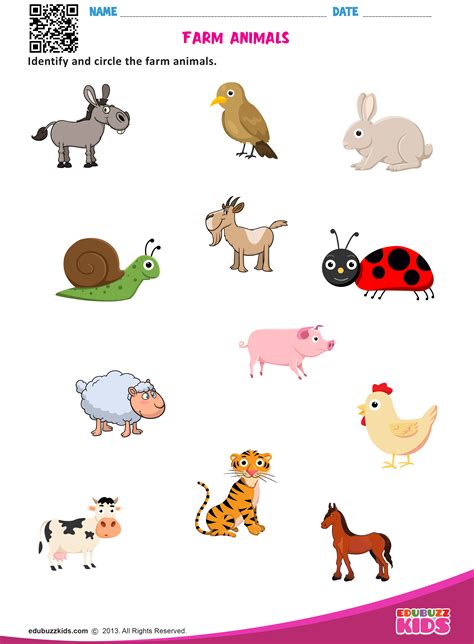 Farm Animals Worksheets Kindergarten at Patricia Starks blog