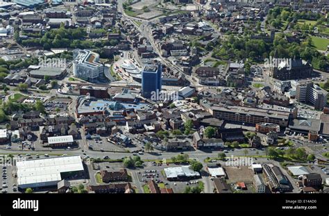 aerial view of Rochdale town centre in Lancashire Stock Photo - Alamy