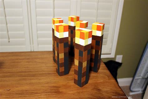 DIY Minecraft Torch (Tutorial) - Handmade with Ashley