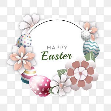 Easter Egg Border PNG Transparent, Elegant Easter Egg Holiday Border ...