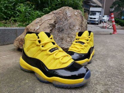 Air Jordan 11 Black Yellow For Sale – The Sole Line