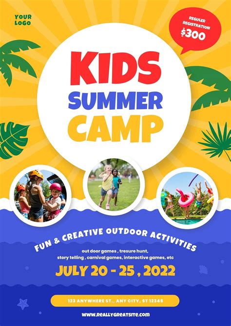 Top Imagen Background Summer Camp Flyer Template Thpthoanghoatham