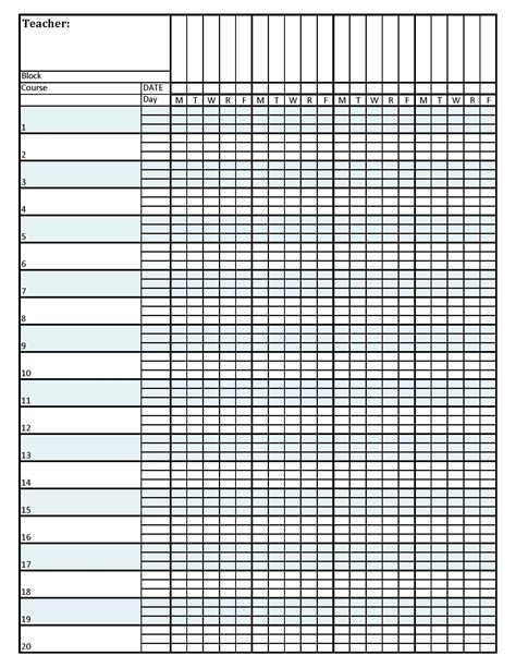 Free Printable Gradebook Sheets For Teachers - Free Printable