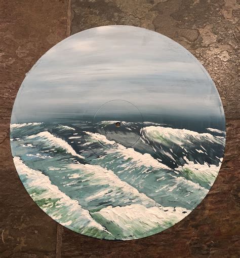 Ocean Waves Vinyl Record Painting