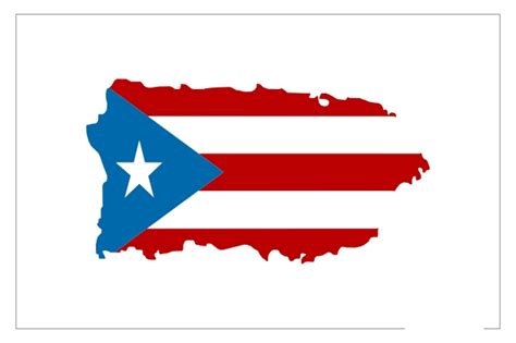 Puerto Rico Flag Map