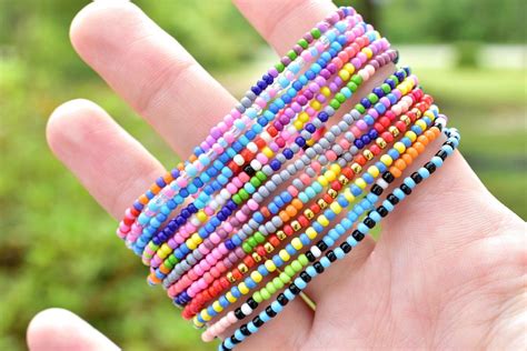 Set of Colorful Seed Bead Bracelets - Stackable - Layering - Boho ...