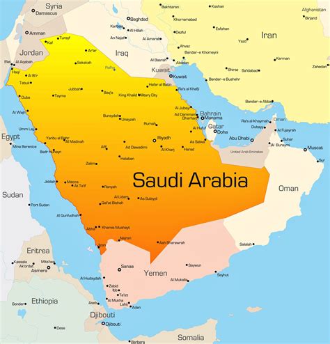 Large Detailed Map Of Saudi Arabian With Cities And Towns Map | Images ...