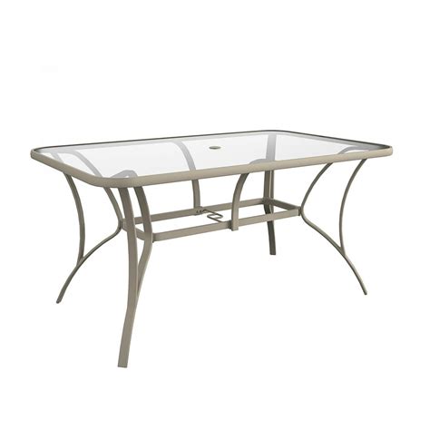 COSCO Outdoor Living Paloma Steel Patio Dining Table, Sand Steel Frame ...