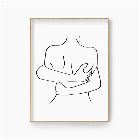 Art & Collectibles Prints Digital Prints Line Art Couple Couple Line ...