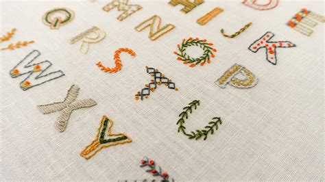 Embroidery Craft Supplies & Tools Hand Stitch 2 Alphabet Letter Font ...