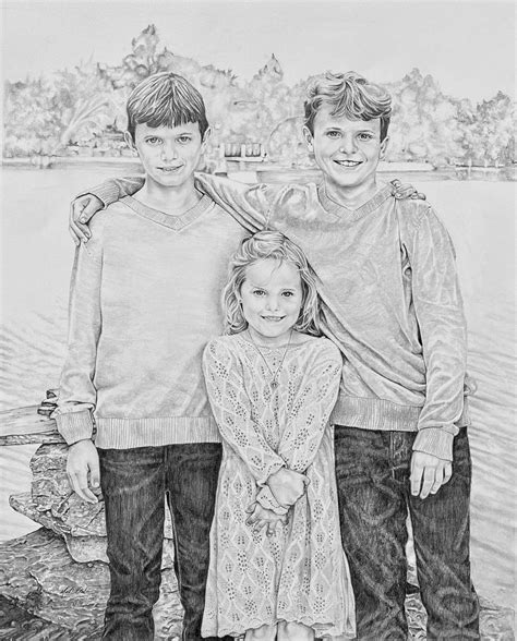 Hand Drawn Portraits from Photos & Family Portrait Drawings | Timeless ...