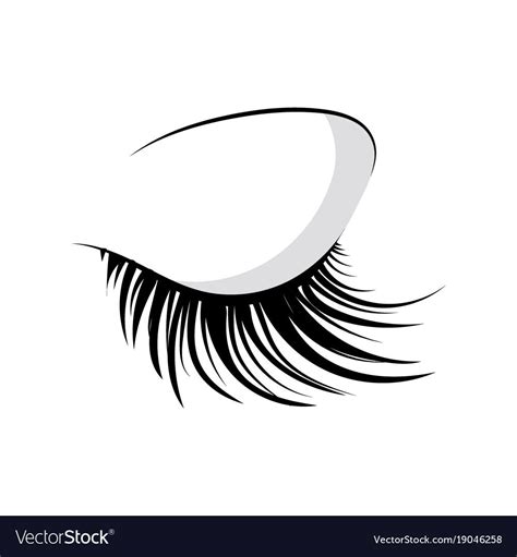 Logo of eyelashes stylized hair abstract lines vector image on ...