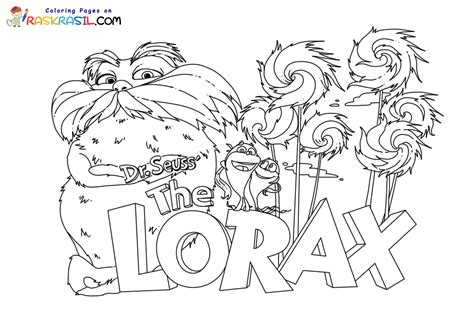 Lorax Mustache Coloring Pages