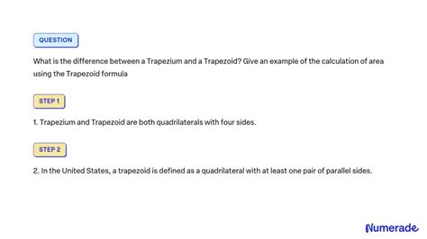 SOLVED: What is the difference between a Trapezium and a Trapezoid ...