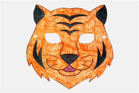 Tiger Mask | Free Printable Templates & Coloring Pages | FirstPalette.com