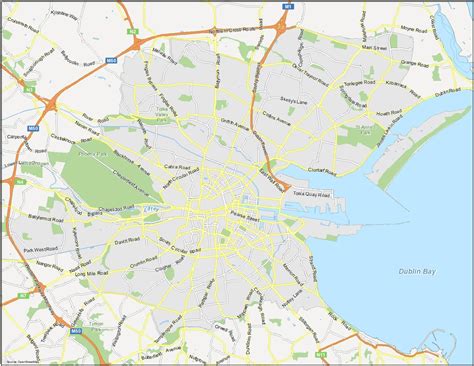 Dublin Map, Ireland - GIS Geography