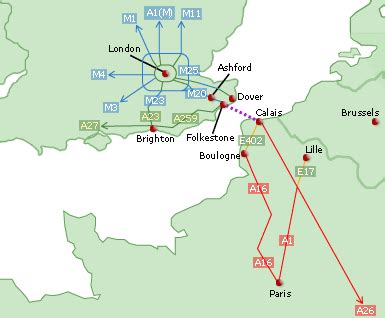 Channel Tunnel Map