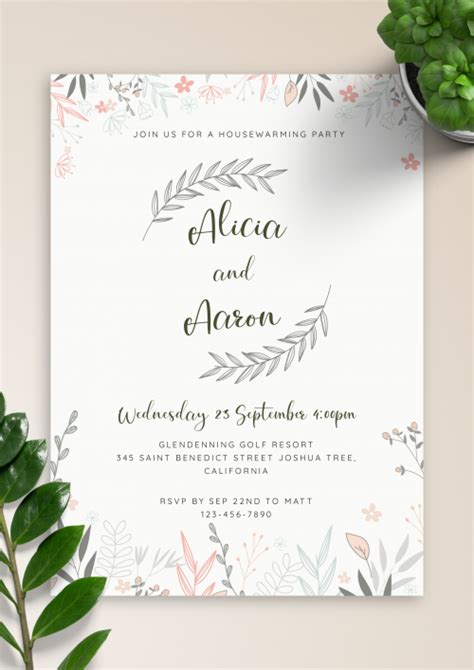 Housewarming Invitations - Download PDF or Order printed