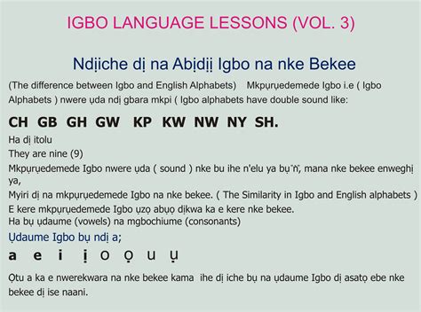 Igbozuruoke Forum | IGBO LANGUAGE LESSONS (VOL. 1)