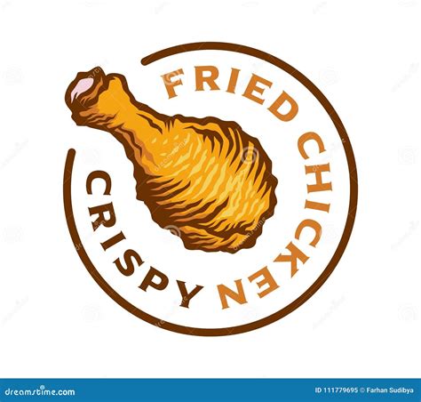 Hot Crispy Fried Chicken Label Vector Illustration Stock Vector ...